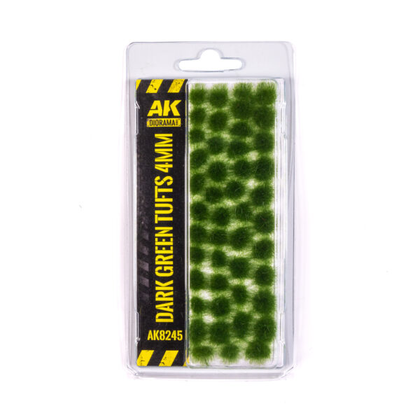 AK Interactive Diorama Series Dark Green Tufts 4mm - AK8245