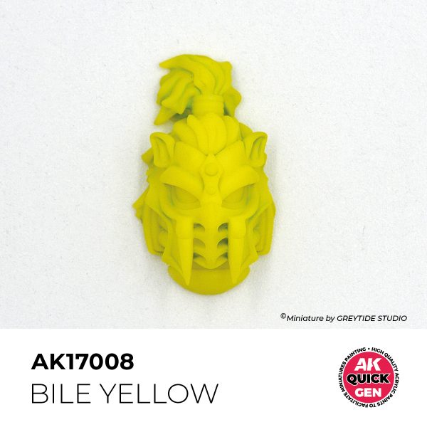 AK Interactive Quick Gen AK17008 BILE YELLOW acrylic paint bottle