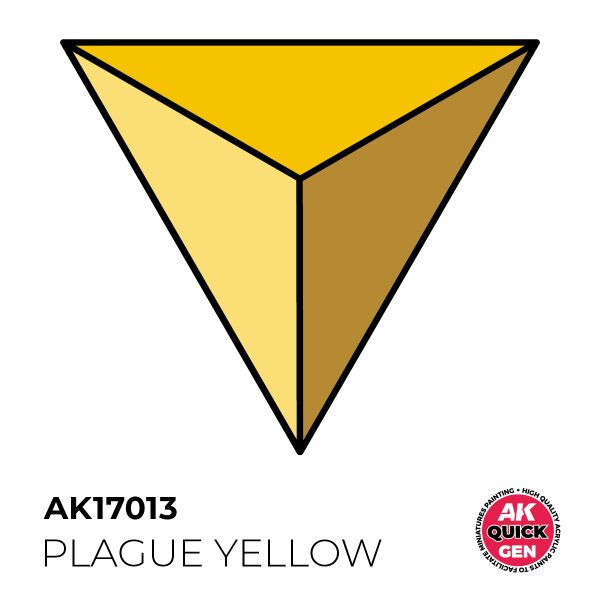 AK Interactive Quick Gen AK17013 PLAGUE YELLOW acrylic paint bottle