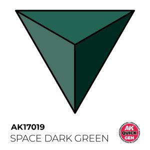 AK Interactive Quick Gen AK17019 SPACE DARK GREEN acrylic paint bottle