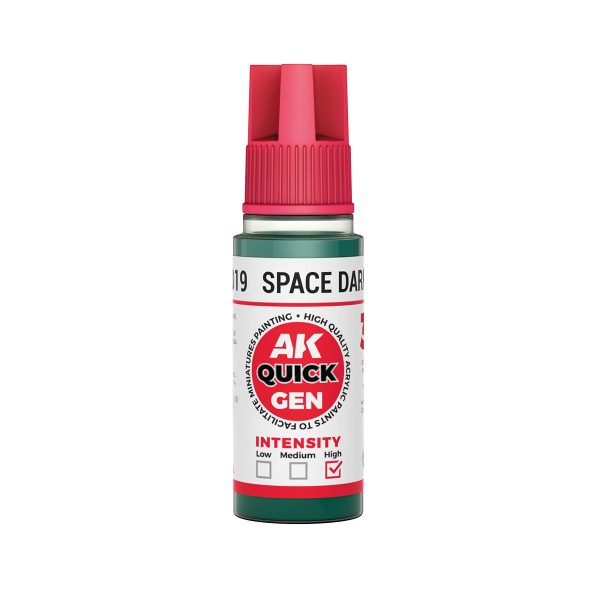 AK Interactive Quick Gen AK17019 SPACE DARK GREEN acrylic paint bottle