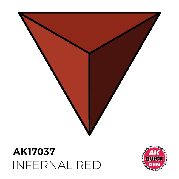 AK Interactive Quick Gen AK17037 INFERNAL RED acrylic paint bottle
