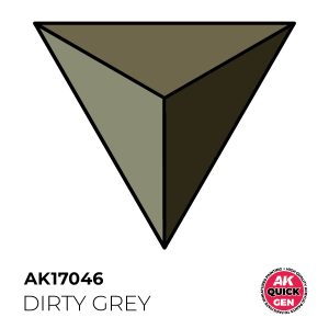 AK Interactive Quick Gen AK17046 DIRTY GREY acrylic paint bottle