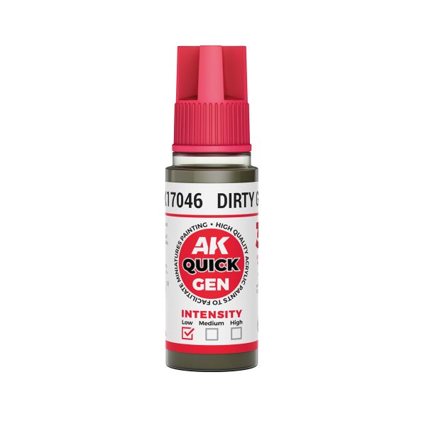 AK Interactive Quick Gen AK17046 DIRTY GREY acrylic paint bottle