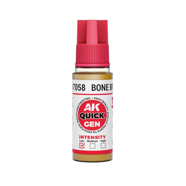 AK Interactive Quick Gen AK17058 BONE BROWN acrylic paint bottle