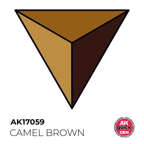 AK Interactive Quick Gen AK17059 CAMEL BROWN acrylic paint bottle