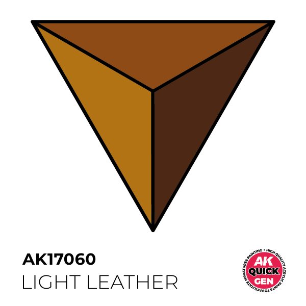 AK Interactive Quick Gen AK17060 LIGHT LEATHER acrylic paint bottle