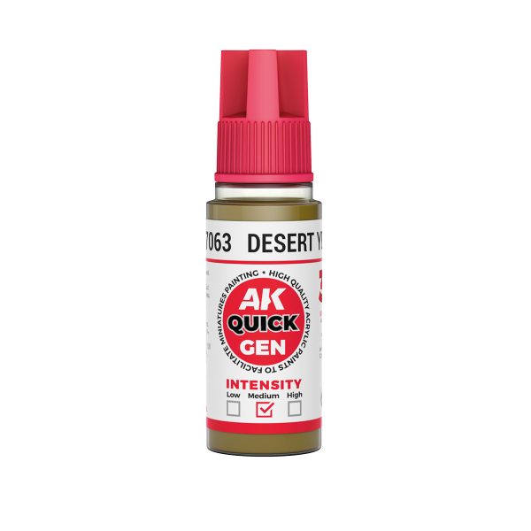 AK Interactive Quick Gen AK17063 DESERT YELLOW acrylic paint bottle