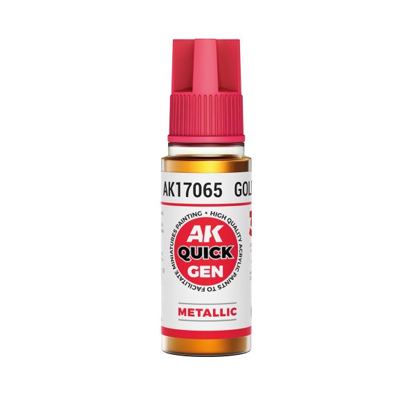AK Interactive Quick Gen AK17065 GOLD acrylic paint bottle