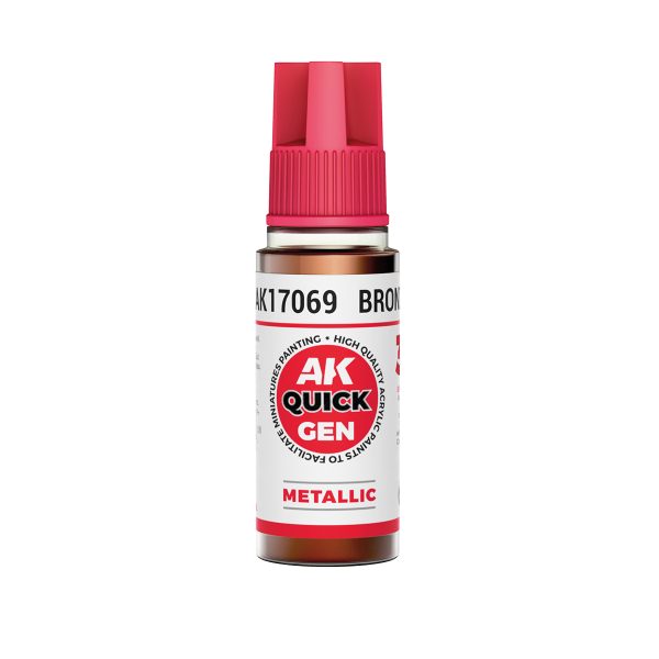 AK Interactive Quick Gen AK17069 BRONZE acrylic paint bottle
