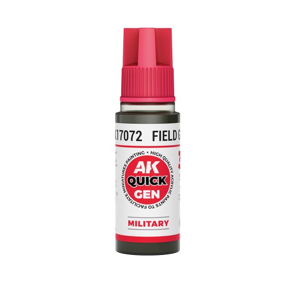 AK Interactive Quick Gen AK17072 FIELD GREY acrylic paint bottle