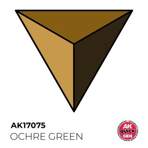 AK Interactive Quick Gen AK17075 OCHRE GREEN acrylic paint bottle